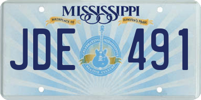MS license plate JDE491