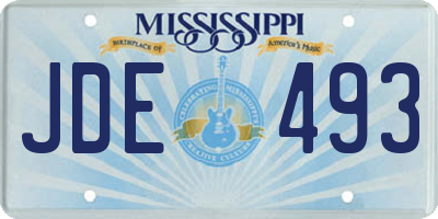 MS license plate JDE493