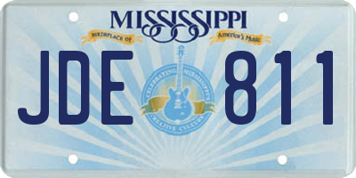 MS license plate JDE811