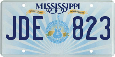 MS license plate JDE823