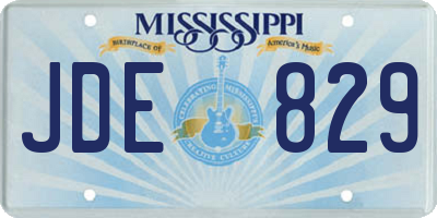 MS license plate JDE829