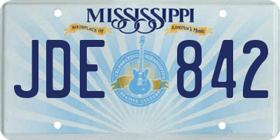 MS license plate JDE842