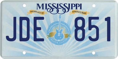 MS license plate JDE851
