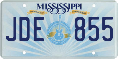 MS license plate JDE855