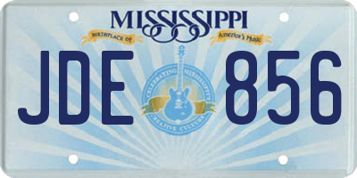 MS license plate JDE856