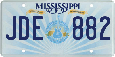 MS license plate JDE882