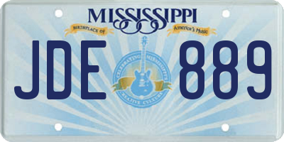 MS license plate JDE889