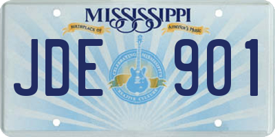 MS license plate JDE901