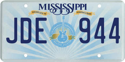 MS license plate JDE944