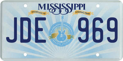 MS license plate JDE969