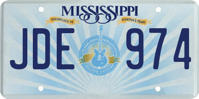 MS license plate JDE974