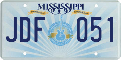 MS license plate JDF051