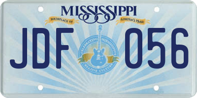 MS license plate JDF056
