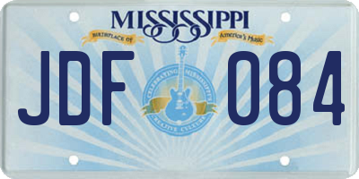 MS license plate JDF084