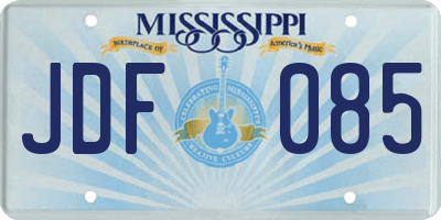 MS license plate JDF085