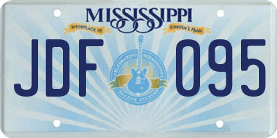MS license plate JDF095