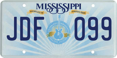 MS license plate JDF099