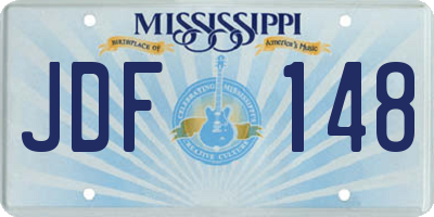 MS license plate JDF148