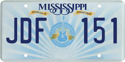 MS license plate JDF151