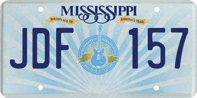 MS license plate JDF157