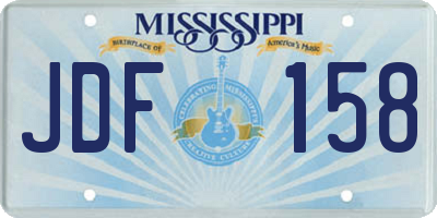 MS license plate JDF158