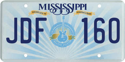 MS license plate JDF160