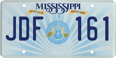 MS license plate JDF161