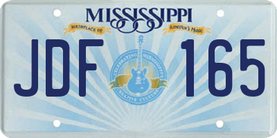 MS license plate JDF165