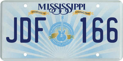 MS license plate JDF166