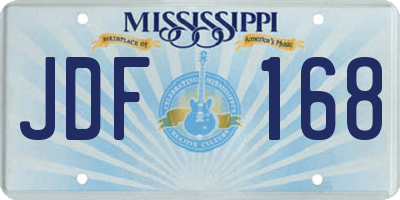 MS license plate JDF168