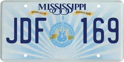 MS license plate JDF169