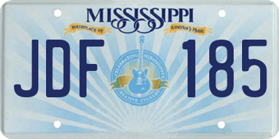 MS license plate JDF185