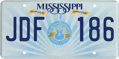 MS license plate JDF186