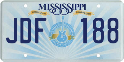 MS license plate JDF188