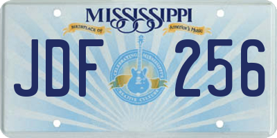 MS license plate JDF256