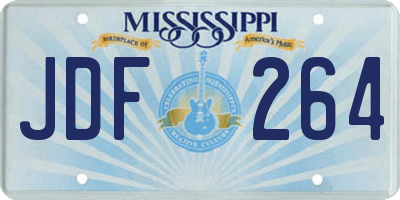 MS license plate JDF264