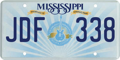 MS license plate JDF338
