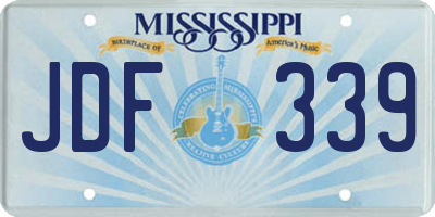 MS license plate JDF339