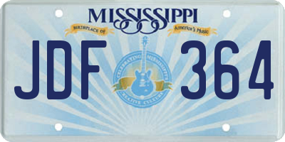 MS license plate JDF364