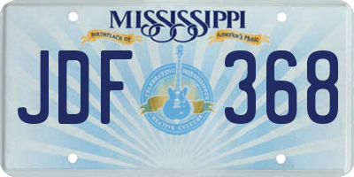 MS license plate JDF368