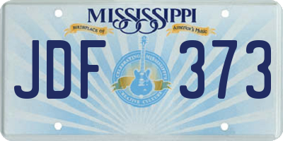 MS license plate JDF373