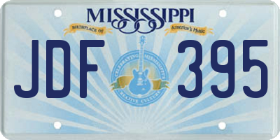 MS license plate JDF395