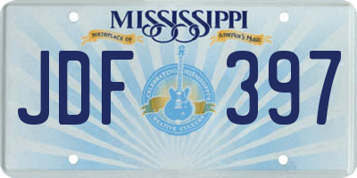 MS license plate JDF397