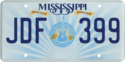 MS license plate JDF399