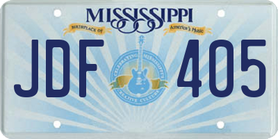 MS license plate JDF405