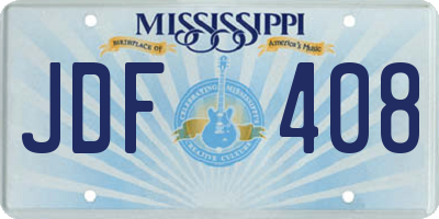 MS license plate JDF408