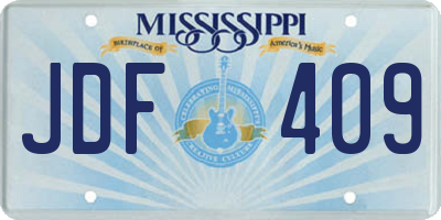 MS license plate JDF409