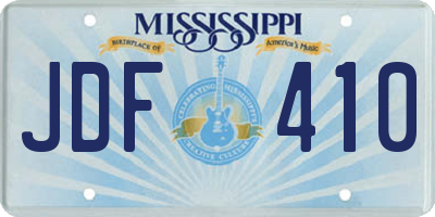 MS license plate JDF410