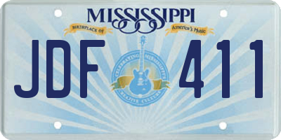 MS license plate JDF411
