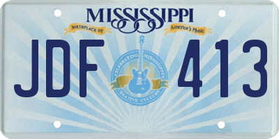 MS license plate JDF413
